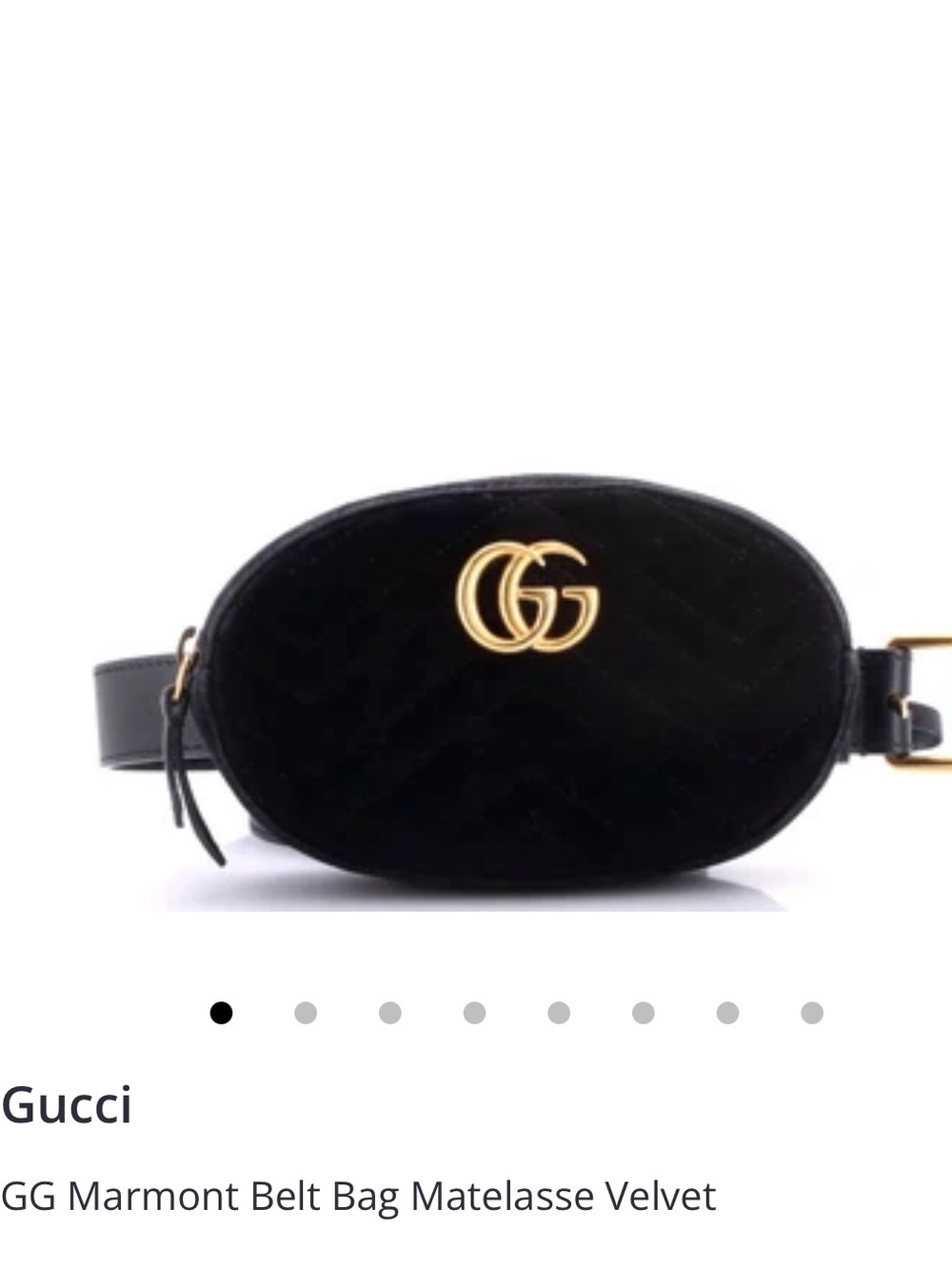 Velvet Gucci Mini GG Belt Bag with Gold Hardware
